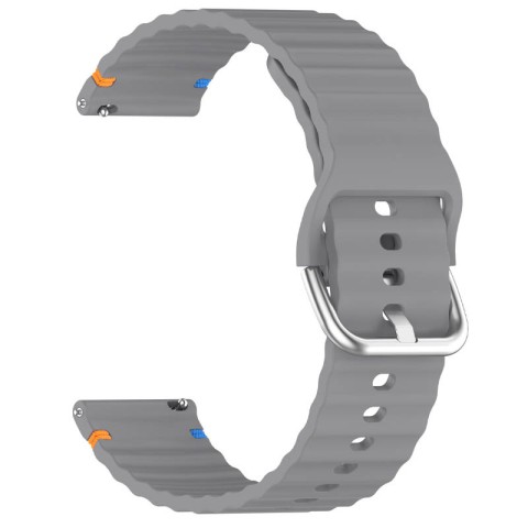 Силіконовий ремінець Wavy для Smart Watch 20mm Gray
