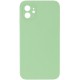 Silicone Case Square Full Camera Protective (AA) NOLOGO для Apple iPhone 11 (6.1") М'ятний / Mint