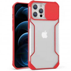 Чохол Camshield matte Ease TPU зі шторкою для Apple iPhone 12 Pro Max (6.7") Червоний