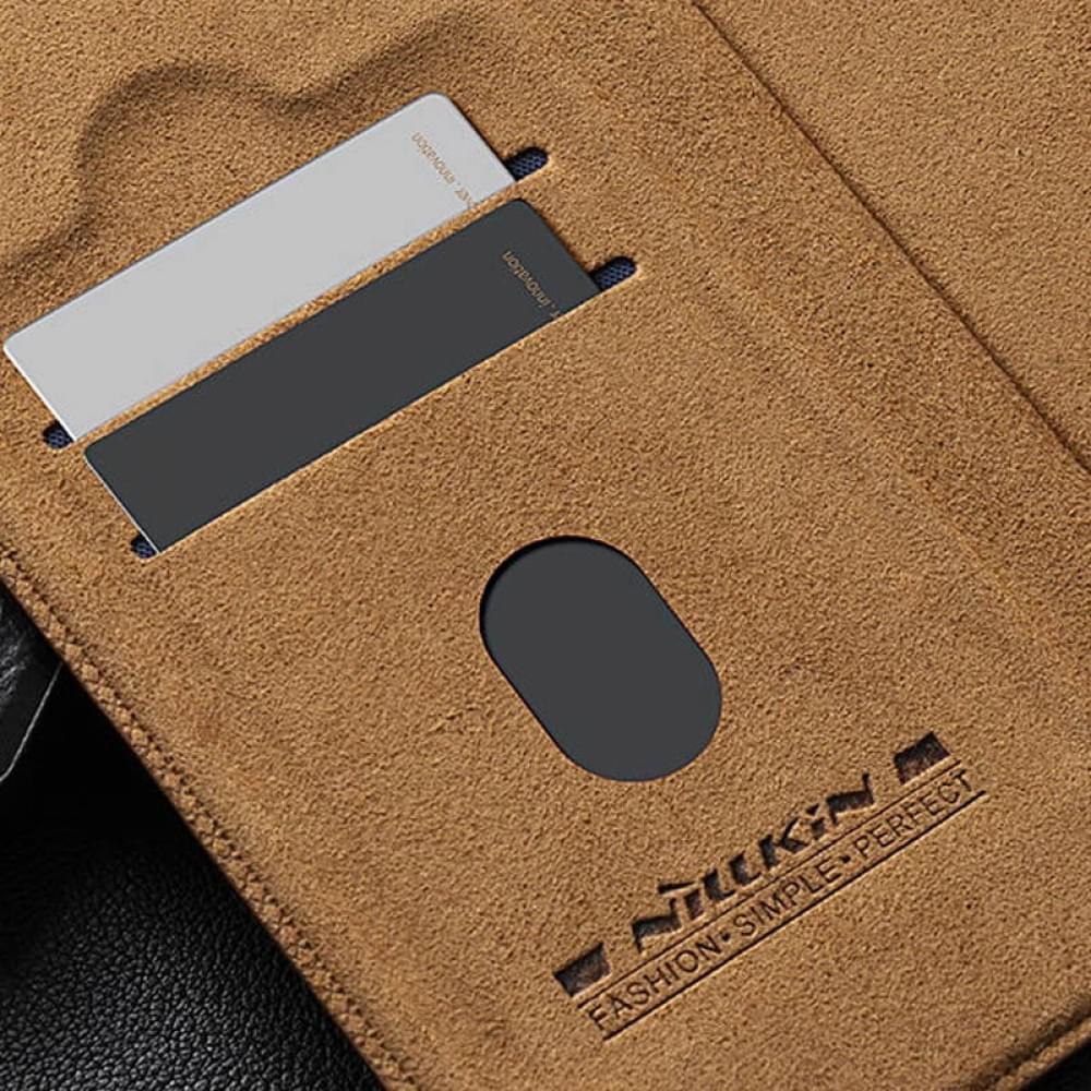 Шкіряний чохол-книжка Nillkin Qin Prop для Apple iPhone 16 (6.1") Brown