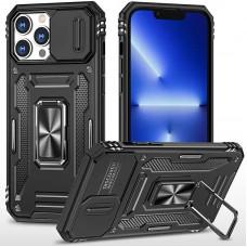 Ударостійкий чохол Camshield Army Ring для Apple iPhone 11 Pro (5.8") Чорний / Black