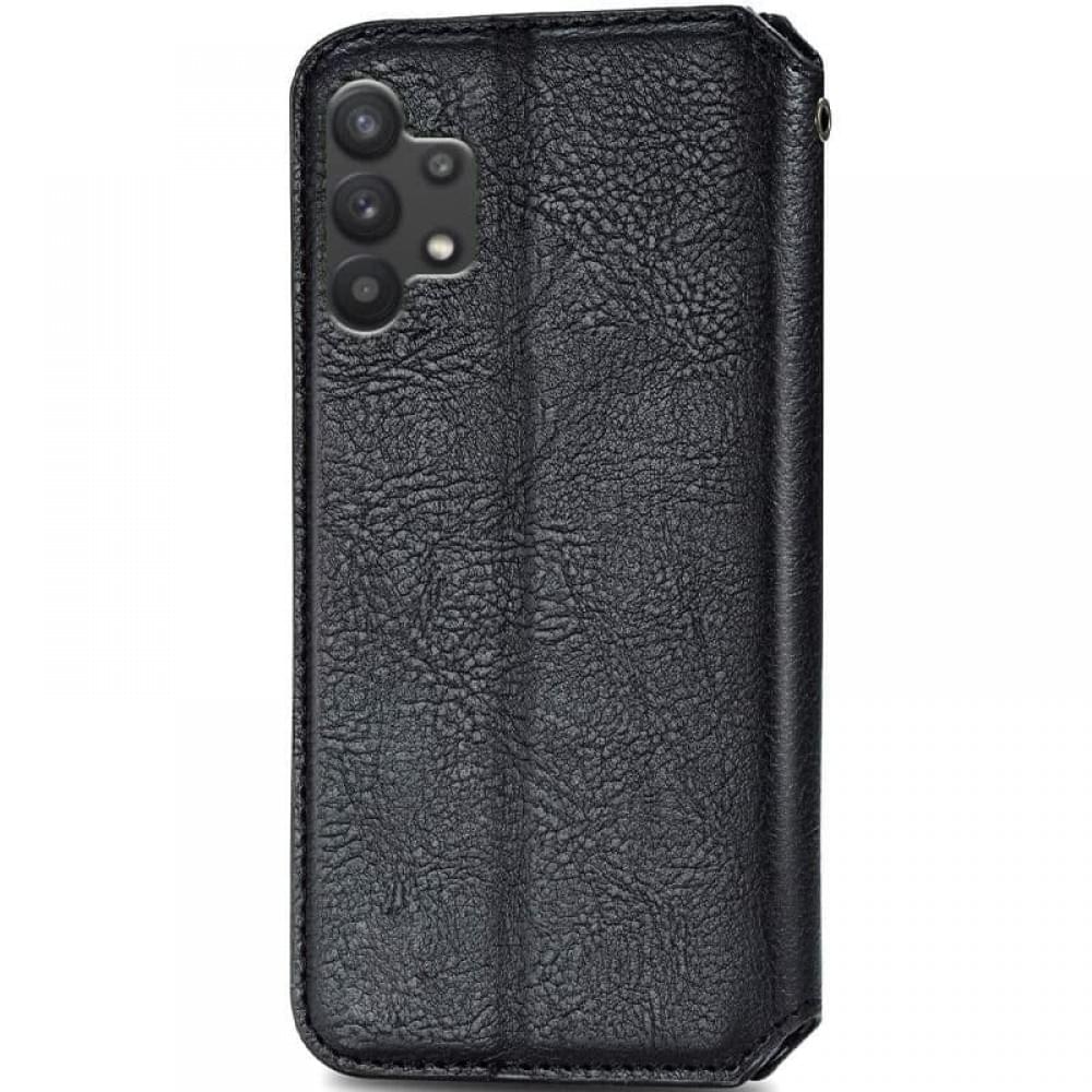 Шкіряний чохол-книжка GETMAN Cubic (PU) для Samsung Galaxy A32 4G Чорний