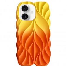 TPU чохол Leaf для Apple iPhone 16 (6.1") Yellow / Orange