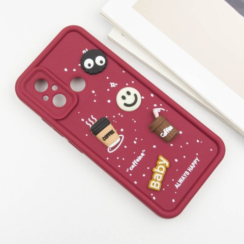 Чохол TPU Toys Case для Xiaomi Redmi 12C / Poco C55 Red / Always Happy