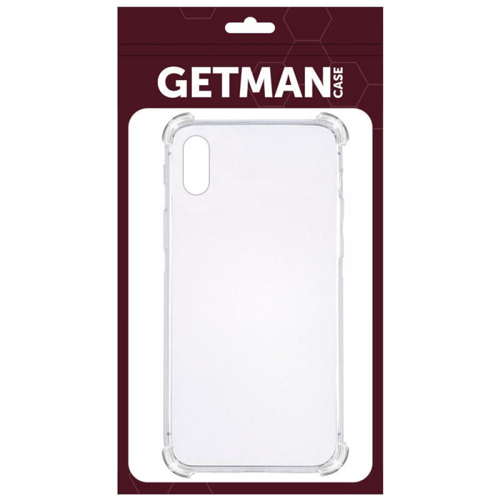 TPU чохол GETMAN Ease logo посилені кути для Apple iPhone X / XS (5.8") Безбарвний (прозорий)
