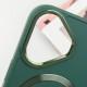 TPU чохол Bonbon Metal Style with MagSafe для Apple iPhone 16 Plus (6.7") Зелений / Pine green