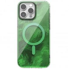 Чохол TPU Shiny Mountain (MagFit) для Apple iPhone 15 Pro Max (6.7") Green