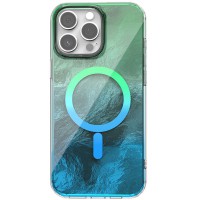 Чохол TPU Shiny Mountain (MagFit) для Apple iPhone 13 Pro Max (6.7") Green / Blue