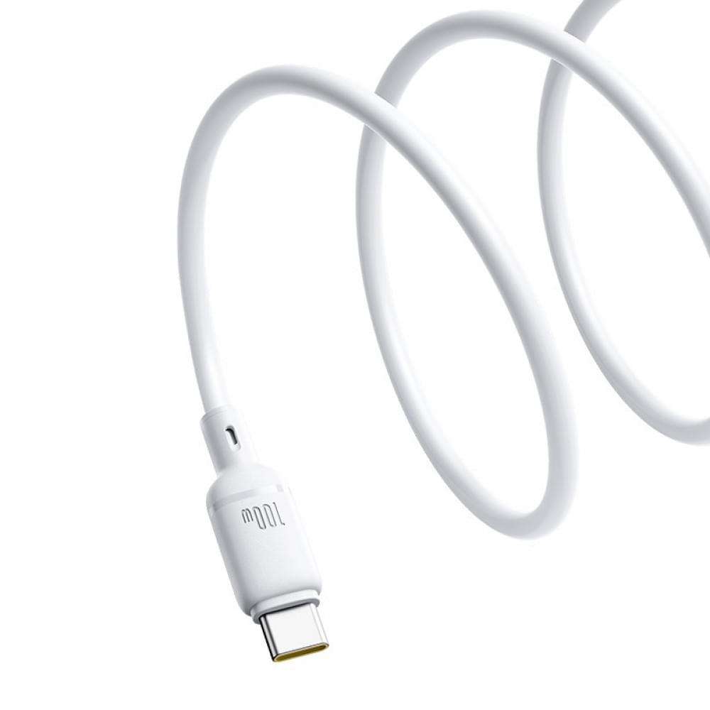 Дата кабель Baseus Silky Series OS Fast Charging USB to Type-C 100W (2m) (P10377703) Moon White