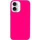 Чохол Silicone Case Full Protective (AA) NO LOGO для Apple iPhone 16 (6.1") Рожевий / Barbie pink