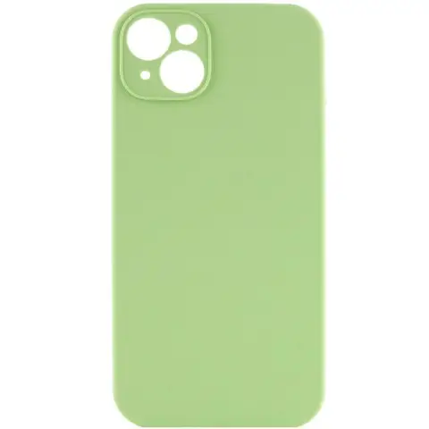 Чохол Silicone Case Full Camera Protective (AA) NO LOGO для Apple iPhone 14 (6.1") М'ятний / Mint
