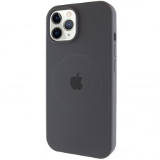 Чохол Silicone Case Full Protective (AA) with MagSafe для Apple iPhone 12 Pro / 12 (6.1") Сірий / Dark Gray