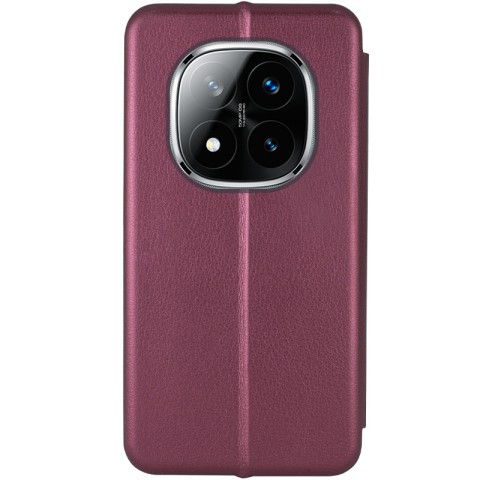 Шкіряний чохол-книжка Classy для Xiaomi Redmi Note 14 Pro 5G / 14 Pro+ 5G Бордовий