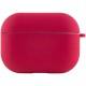 Силіконовий футляр з мікрофіброю для навушників Airpods Pro Червоний / Rose Red
