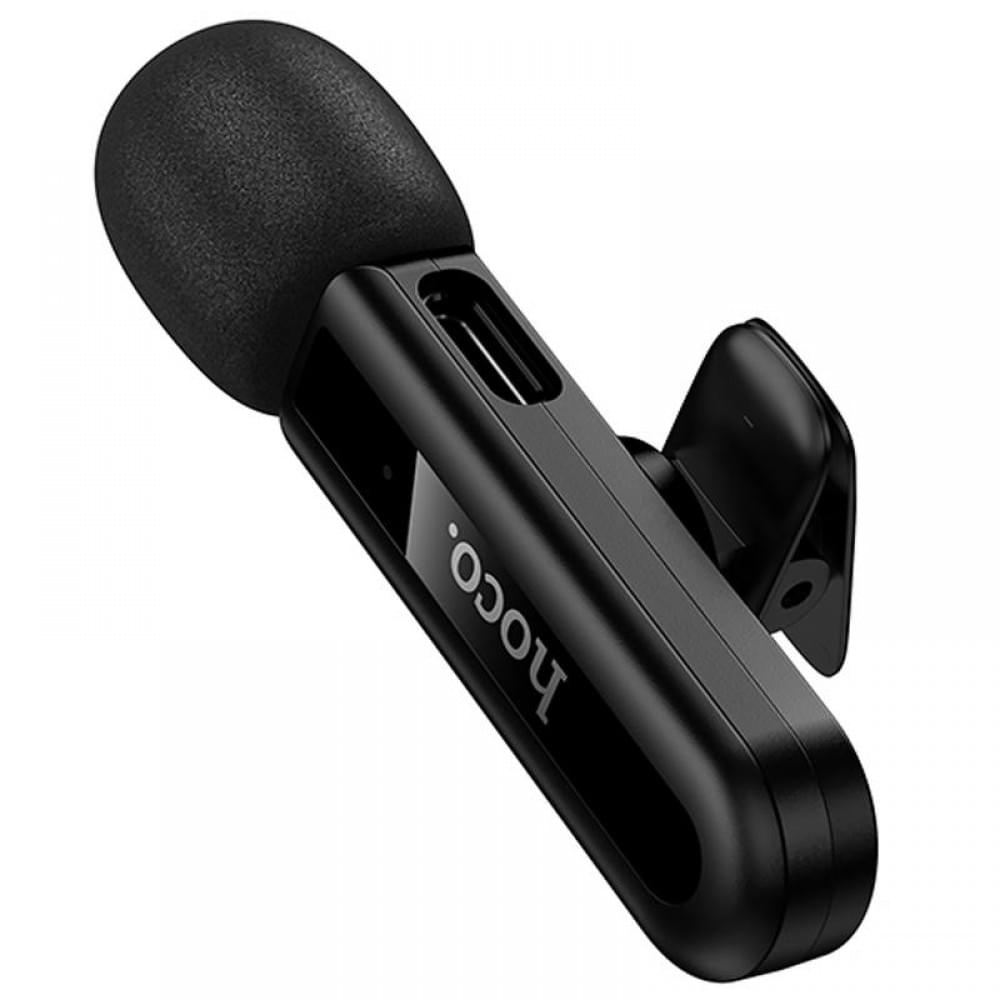 Петличний бездротовий мікрофон Hoco L20 Fair Lightning Black