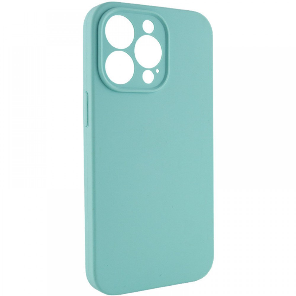 Чохол Silicone Case Full Camera Protective (AA) NO LOGO для Apple iPhone 13 Pro Max (6.7") Бірюзовий / Marine Green