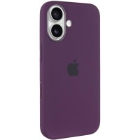 Чохол Silicone case (AAA) with Magsafe and Animation (button) для Apple iPhone 16 Plus (6.7") Plum