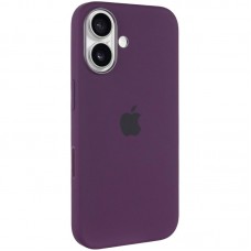 Чохол Silicone case (AAA) with Magsafe and Animation (button) для Apple iPhone 16 Plus (6.7") Plum