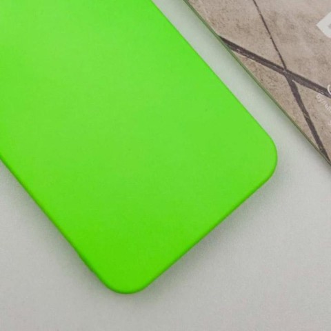 Чохол TPU GETMAN Liquid Silk Full Camera для Samsung Galaxy S21 FE Салатовий / Neon Green