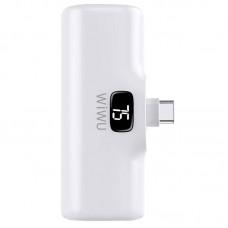 Портативний зарядний пристрій Power Bank WIWU Wi-P017-C Type-C 5000 mAh White