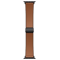 Ремінець Hoco WA34 Basic magnetic buckle silicone leather strap для Apple watch 38/40/41/42mm Brown