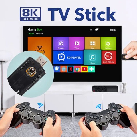 Ігрова приставка Game Stick + Android TV 8k Ultra HD 64gb Black