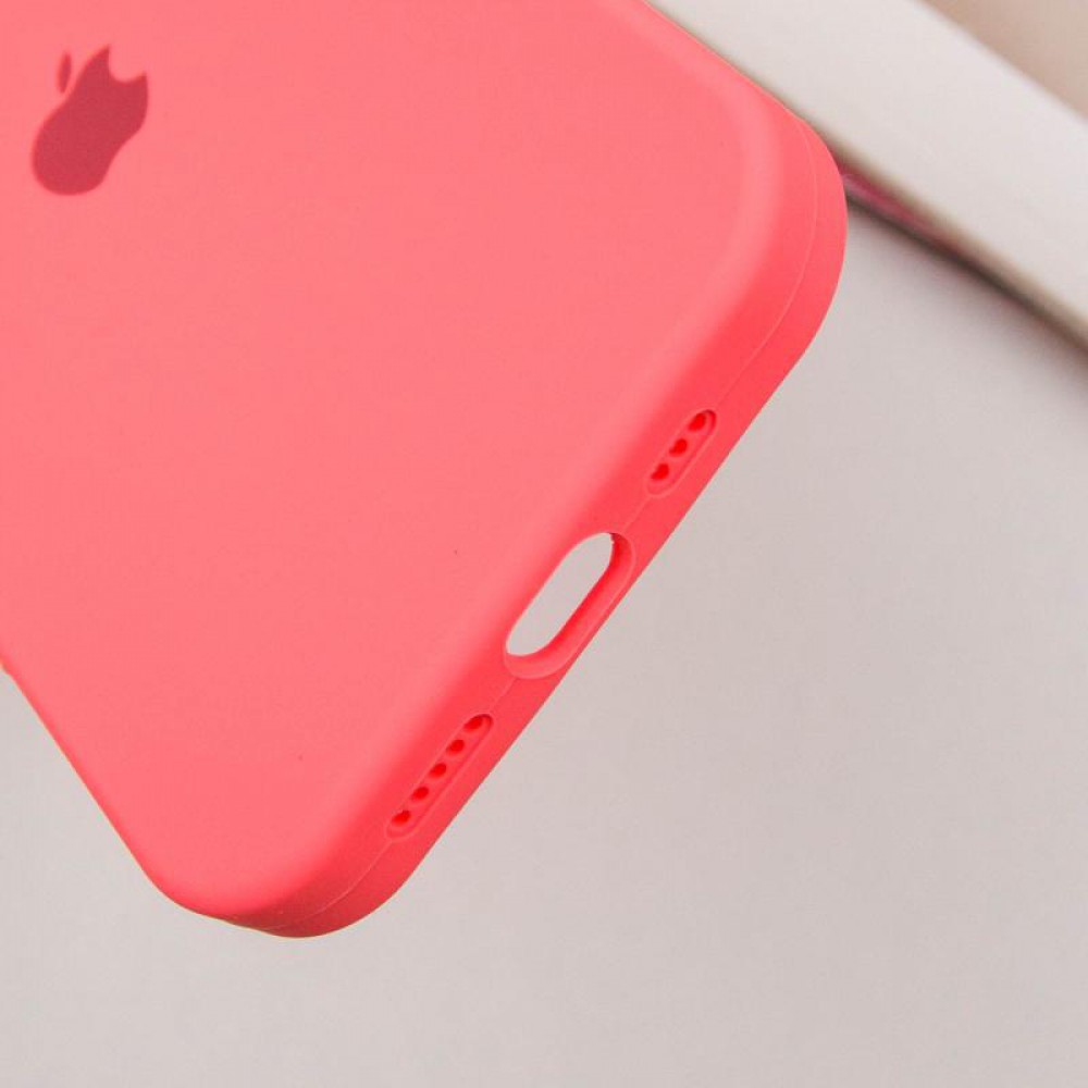 Чохол Silicone Case Full Protective (AA) для Apple iPhone 16 (6.1") Кавуновий / Watermelon red