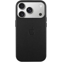 Чохол шкіряний Leather Case (AA) with MagSafe and Animation для Apple iPhone 17 Pro (6.3") Black