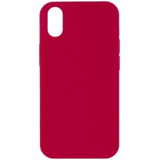 Чохол Silicone Case Full Protective (AA) NO LOGO для Apple iPhone XS Max (6.5") Червоний / Rose Red