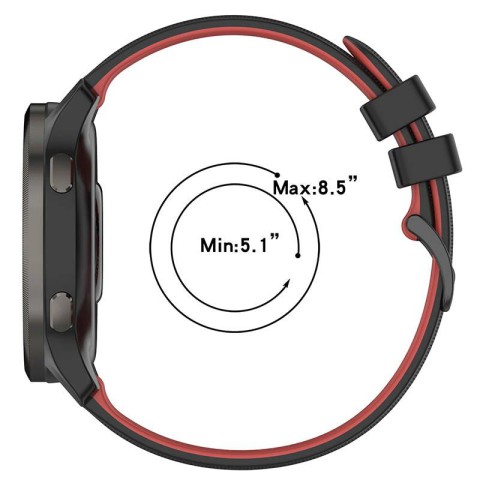 Ремінець Ribby для Smart Watch 22mm Black / Red