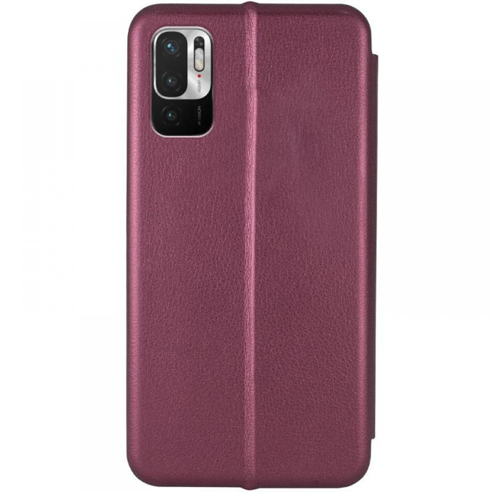 Шкіряний чохол-книжка Classy для Xiaomi Redmi Note 10 5G / Poco M3 Pro Бордовий