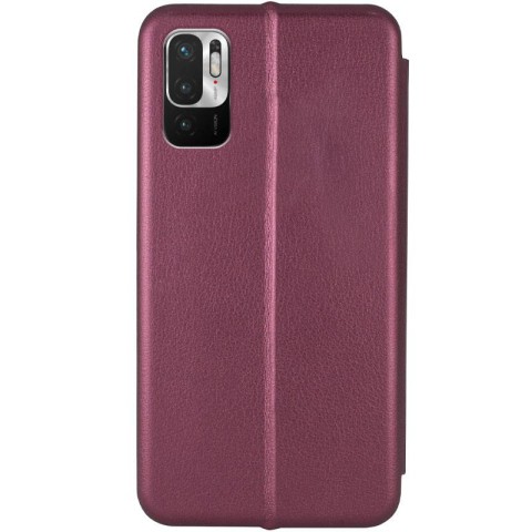 Шкіряний чохол-книжка Classy для Xiaomi Redmi Note 10 5G / Poco M3 Pro Бордовий