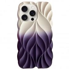 TPU чохол Leaf для Apple iPhone 15 Pro (6.1") White / Purple