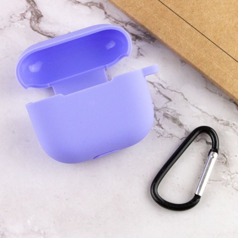 Силіконовий футляр для навушників AirPods 3 Бузковий / Dasheen