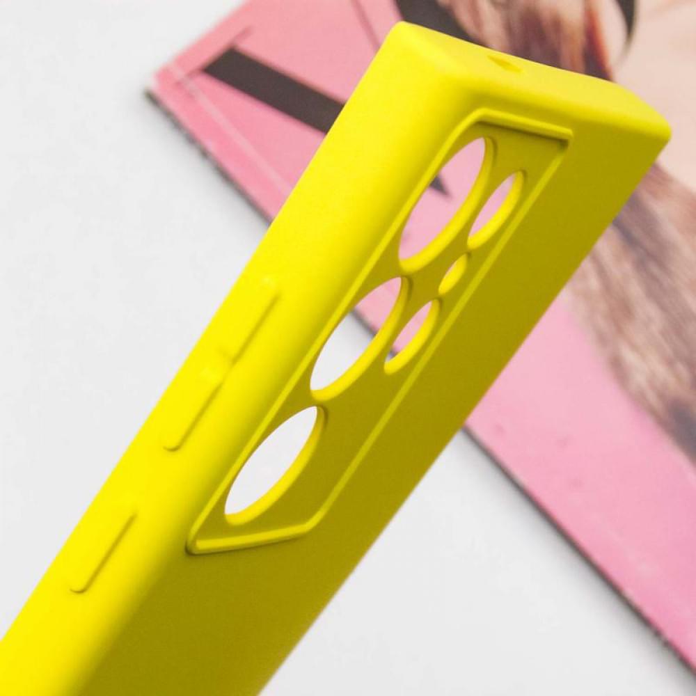 Чохол TPU GETMAN Liquid Silk Full Camera для Samsung Galaxy S24 Ultra Жовтий / Flash