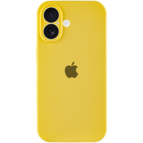 Чохол Silicone Case Full Camera Protective (AA) для Apple iPhone 16 (6.1") Жовтий / Yellow