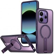 Чохол TPU Breeze with MagSafe stand для Xiaomi Redmi Note 14 4G (Europe version) Purple