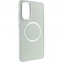 TPU чохол Bonbon Metal Style with MagSafe для Samsung Galaxy S24+ Білий / White