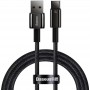 Дата кабель Baseus Tungsten Gold USB to Type-C Cable 100W (1m) (CAWJ00000) Black