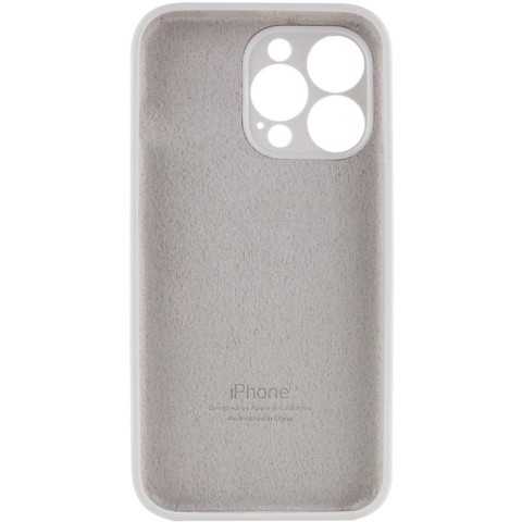 Чохол Silicone Case Full Camera Protective (AA) для Apple iPhone 15 Pro Max (6.7") Білий / White
