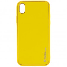 Шкіряний чохол Xshield для Apple iPhone X / XS (5.8") Жовтий / Yellow