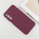 Чохол Silicone Cover Lakshmi Full Camera (AAA) для Samsung Galaxy A35 Бордовий / Plum