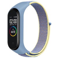 Ремінець Nylon New для Xiaomi Mi Band 3/4/5/6/7 Azure / Yellow