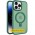 TPU+PC чехол Metal Buttons with MagSafe Colorful HQ Ring для Apple iPhone 16 (6.1")