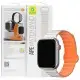 Ремінець BlueO Magnetic Silicone для Apple Watch 42(ser.1-3)/44/45/46/49mm White / Orange