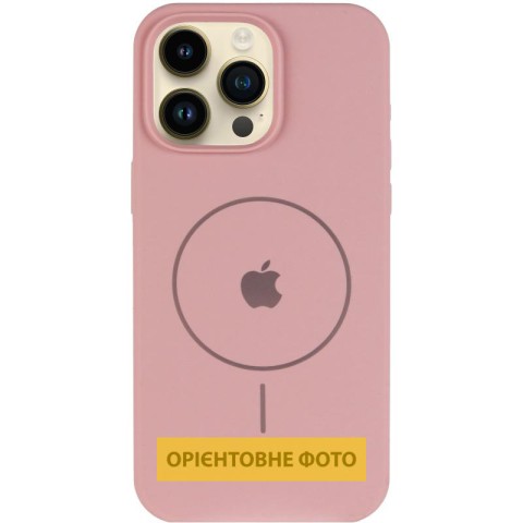 Чохол Silicone Case Full Protective (AA) V2 with MagSafe для Apple iPhone 16e (6.1") Рожевий / Pink Sand