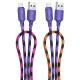 Дата кабель Hoco X116 Meridian USB to MicroUSB 2.4A (1m) Gradient Purple Mix