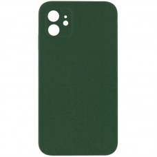 Silicone Case Square Full Camera Protective (AA) NOLOGO для Apple iPhone 11 (6.1") Зелений / Army green