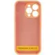 Чохол Silicone Case Full Camera Protective (AA) NO LOGO для Apple iPhone 16 (6.1") Помаранчевий / Cantaloupe