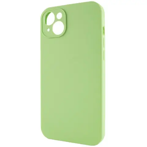 Чохол Silicone Case Full Camera Protective (AA) NO LOGO для Apple iPhone 14 (6.1") М'ятний / Mint